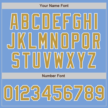 Custom Light Blue Old Gold-White Authentic Two Tone Baseball Jersey - Sky-Custom