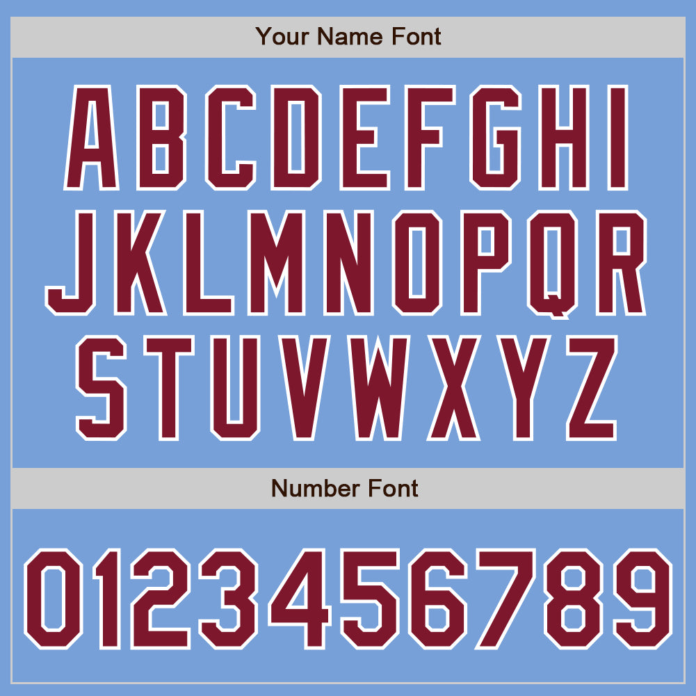 Custom Light Blue Crimson-White Authentic Two Tone Baseball Jersey - Sky-Custom