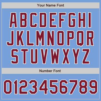 Custom Light Blue Crimson-White Authentic Two Tone Baseball Jersey - Sky-Custom