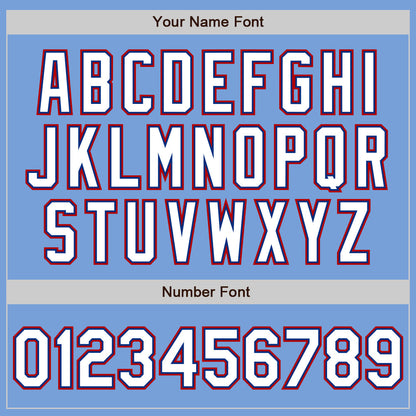 Custom Light Blue Royal-Red Authentic Two Tone Baseball Jersey - Sky-Custom