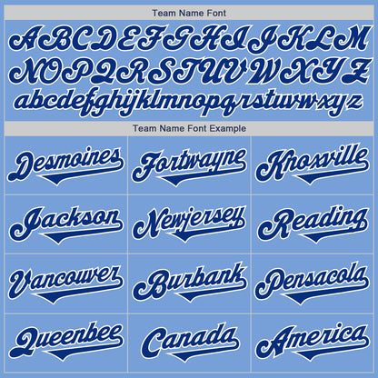 Custom Light Blue Royal-White Authentic Two Tone Baseball Jersey - Sky-Custom