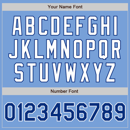 Custom Light Blue Royal-White Authentic Two Tone Baseball Jersey - Sky-Custom