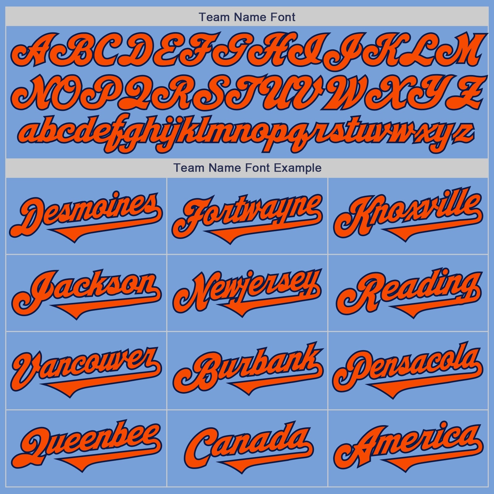 Custom Light Blue Orange-Navy Authentic Two Tone Baseball Jersey - Sky-Custom