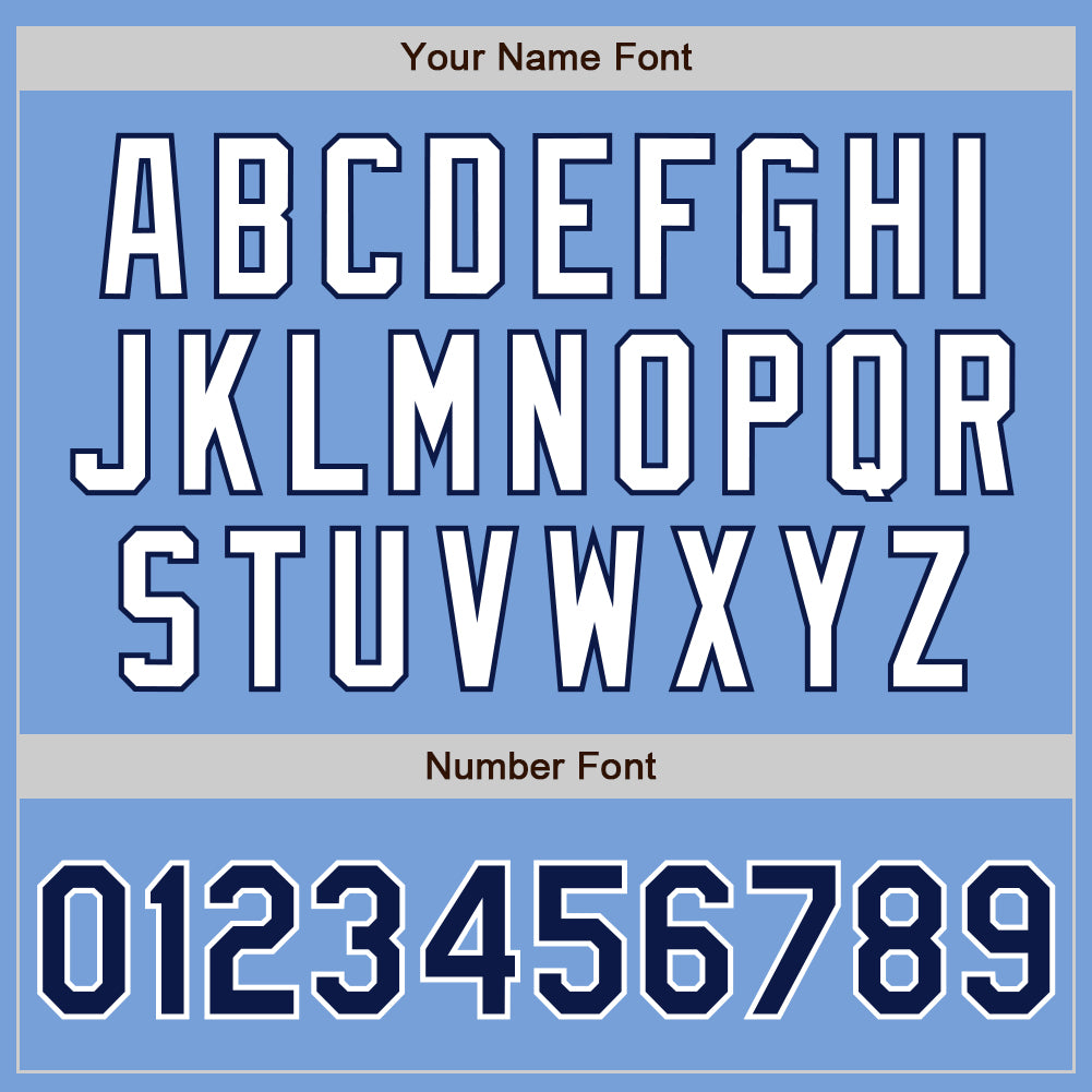 Custom Light Blue Navy-White Authentic Two Tone Baseball Jersey - Sky-Custom