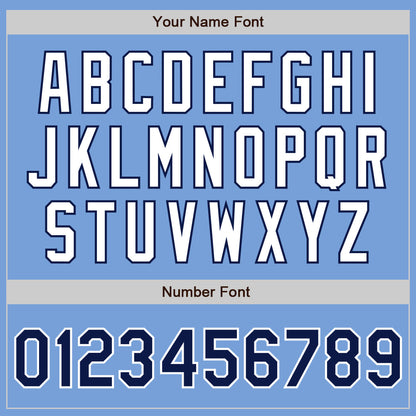 Custom Light Blue Navy-White Authentic Two Tone Baseball Jersey - Sky-Custom