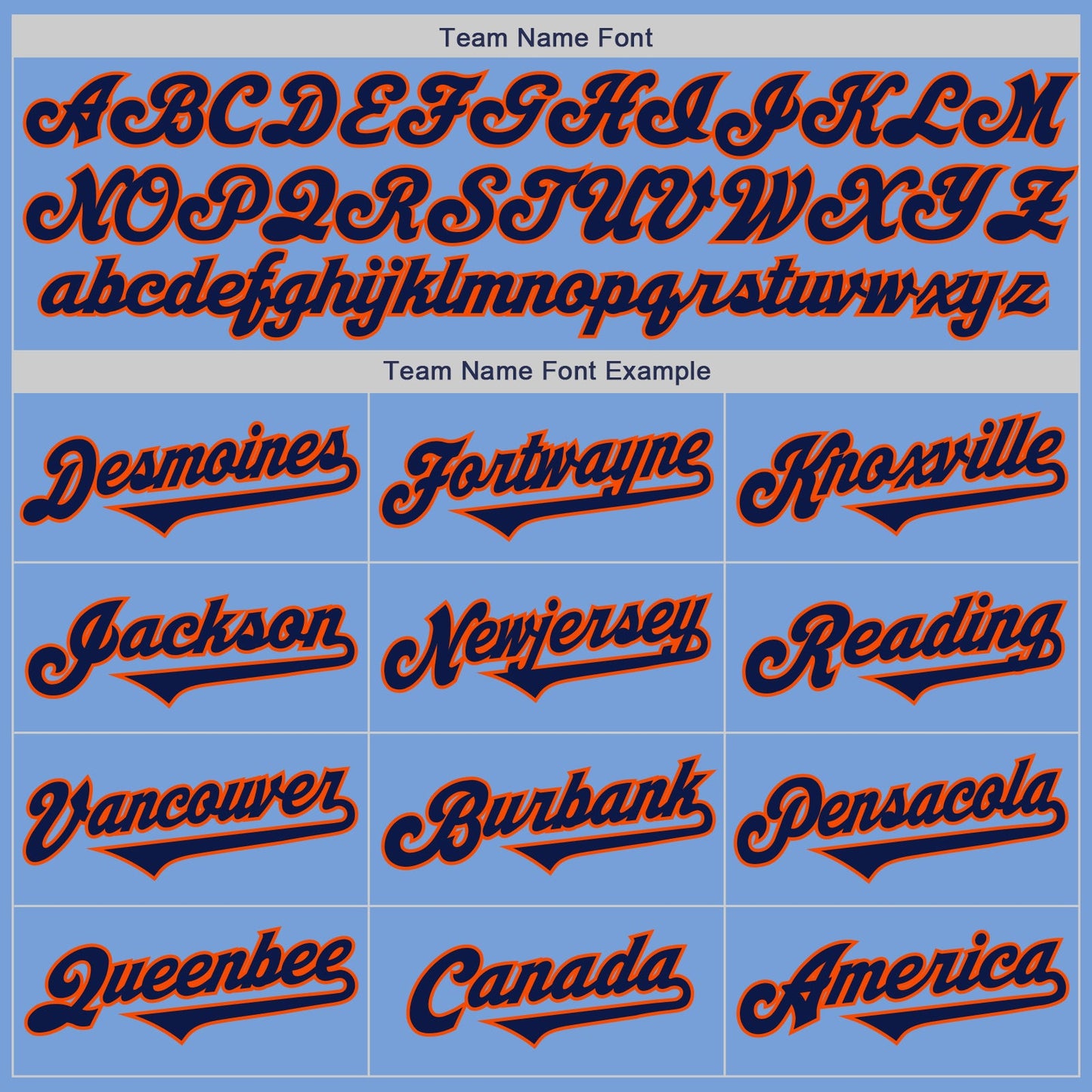 Custom Light Blue Navy-Orange Authentic Two Tone Baseball Jersey - Sky-Custom