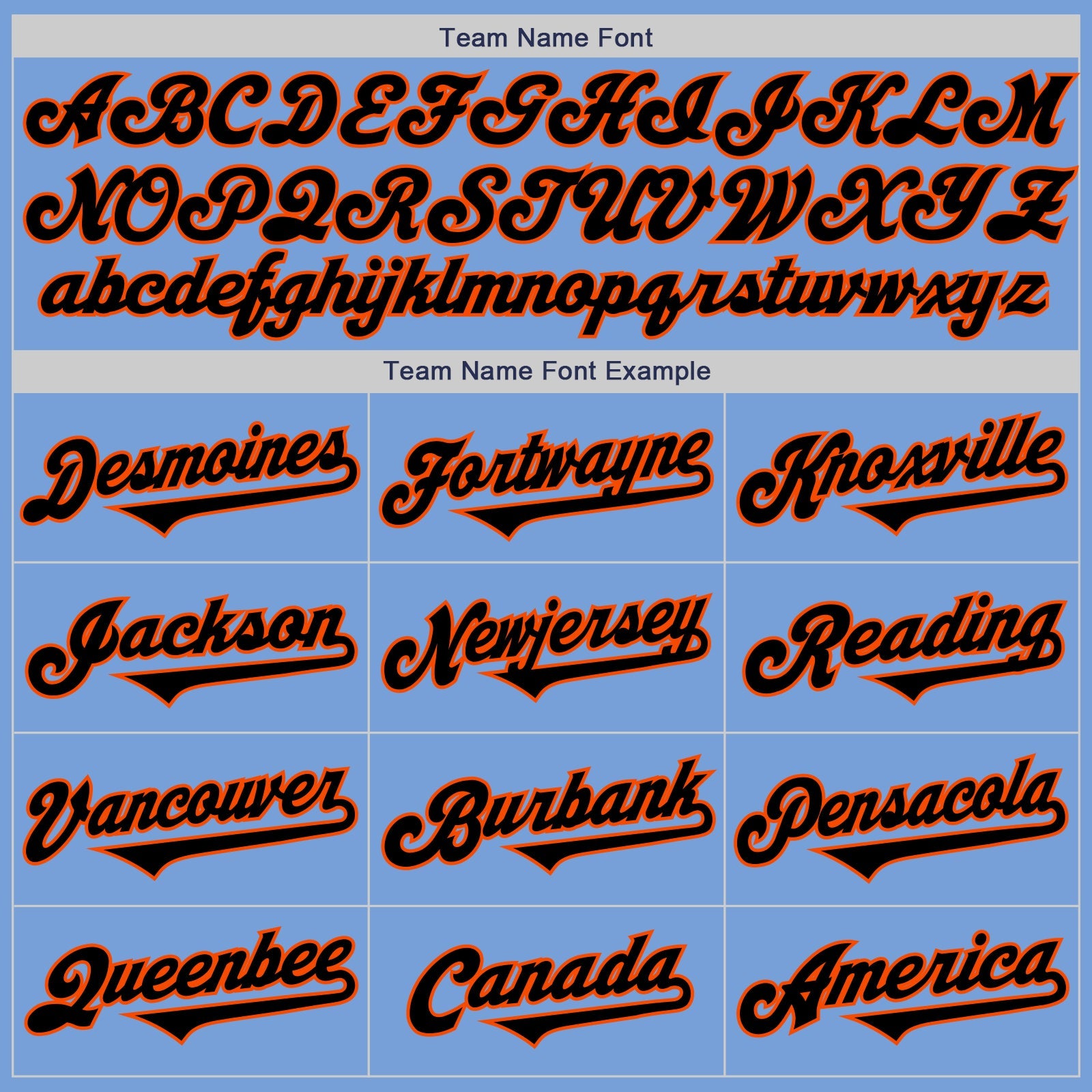 Custom Light Blue Black-Orange Authentic Two Tone Baseball Jersey - Sky-Custom