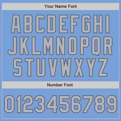 Custom Light Blue Gray-Steel Gray Authentic Two Tone Baseball Jersey - Sky-Custom