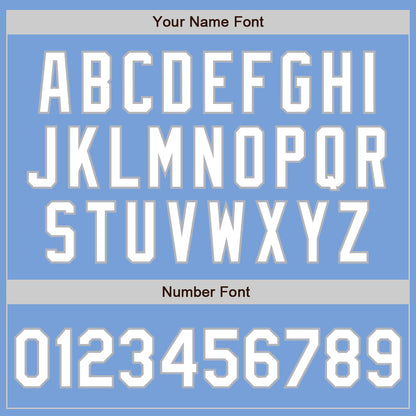 Custom Light Blue White-Gray Authentic Two Tone Baseball Jersey - Sky-Custom