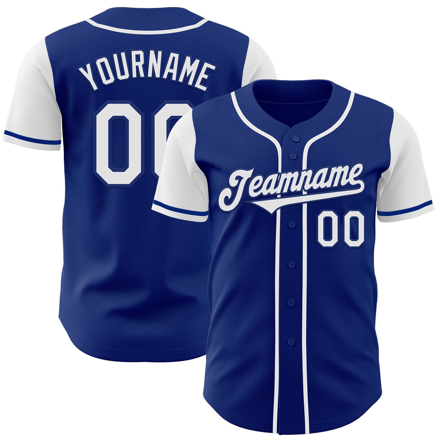 Custom Royal White Authentic Two Tone Baseball Jersey - Sky-Custom