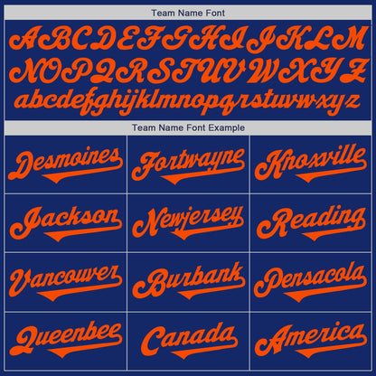 Custom Royal Orange Authentic Two Tone Baseball Jersey - Sky-Custom
