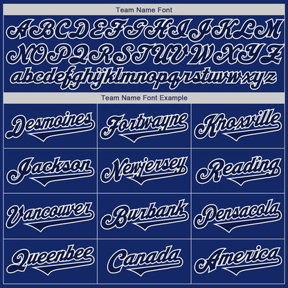 Custom Royal Navy-White Authentic Two Tone Baseball Jersey - Sky-Custom
