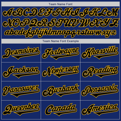 Custom Royal Black-Gold Authentic Two Tone Baseball Jersey - Sky-Custom
