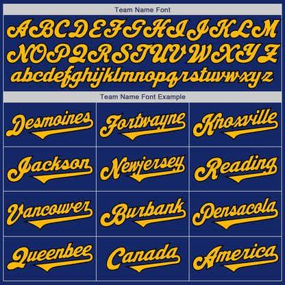 Custom Royal Gold-Black Authentic Two Tone Baseball Jersey - Sky-Custom