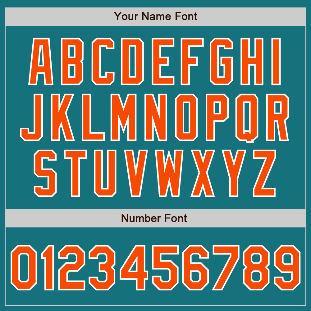 Custom Teal Orange-White Authentic Two Tone Baseball Jersey - Sky-Custom