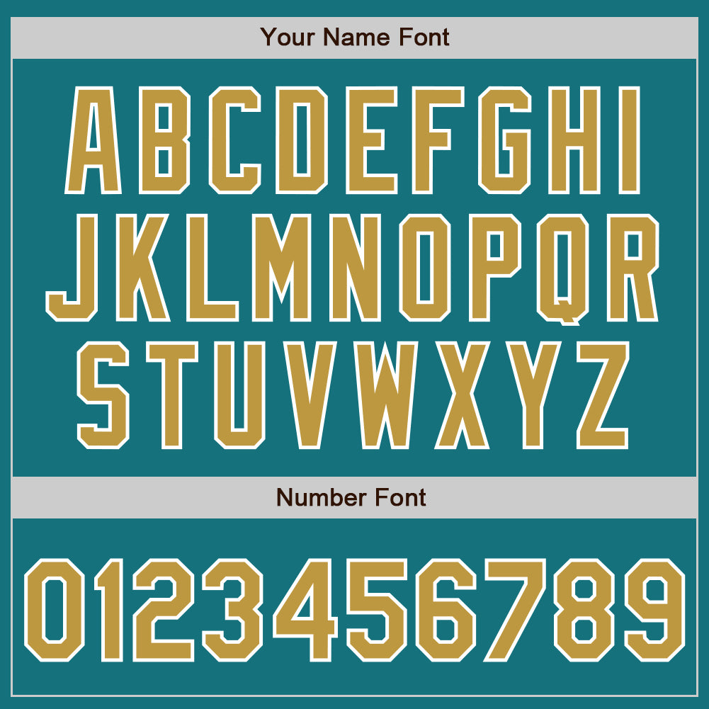 Custom Teal Old Gold-White Authentic Two Tone Baseball Jersey - Sky-Custom