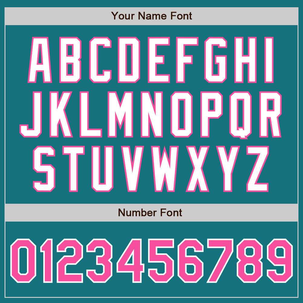 Custom Teal Pink-White Authentic Two Tone Baseball Jersey - Sky-Custom