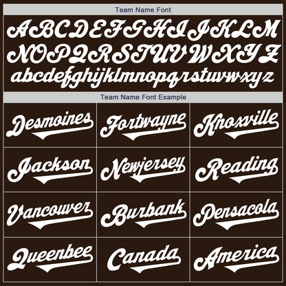 Custom Brown White Authentic Two Tone Baseball Jersey - Sky-Custom