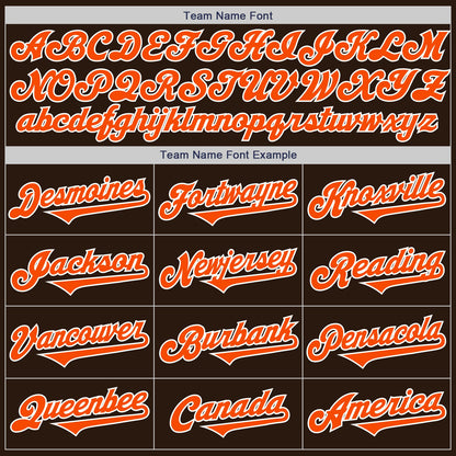 Custom Brown Orange-White Authentic Two Tone Baseball Jersey - Sky-Custom