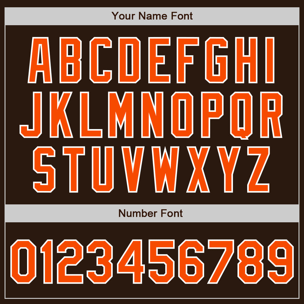 Custom Brown Orange-White Authentic Two Tone Baseball Jersey - Sky-Custom