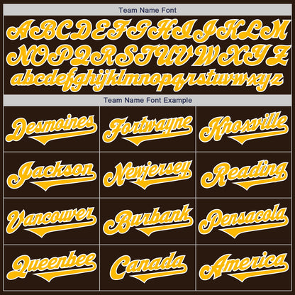 Custom Brown Gold-White Authentic Two Tone Baseball Jersey - Sky-Custom
