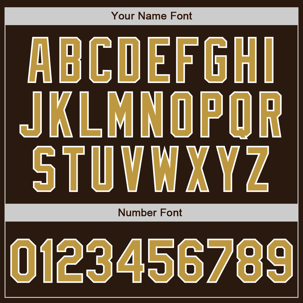 Custom Brown Old Gold-White Authentic Two Tone Baseball Jersey - Sky-Custom