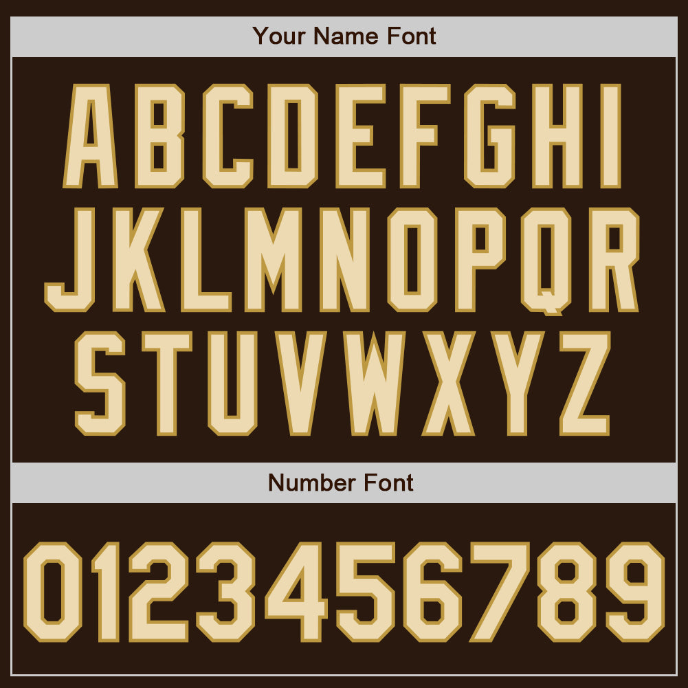 Custom Brown Cream-Old Gold Authentic Two Tone Baseball Jersey - Sky-Custom