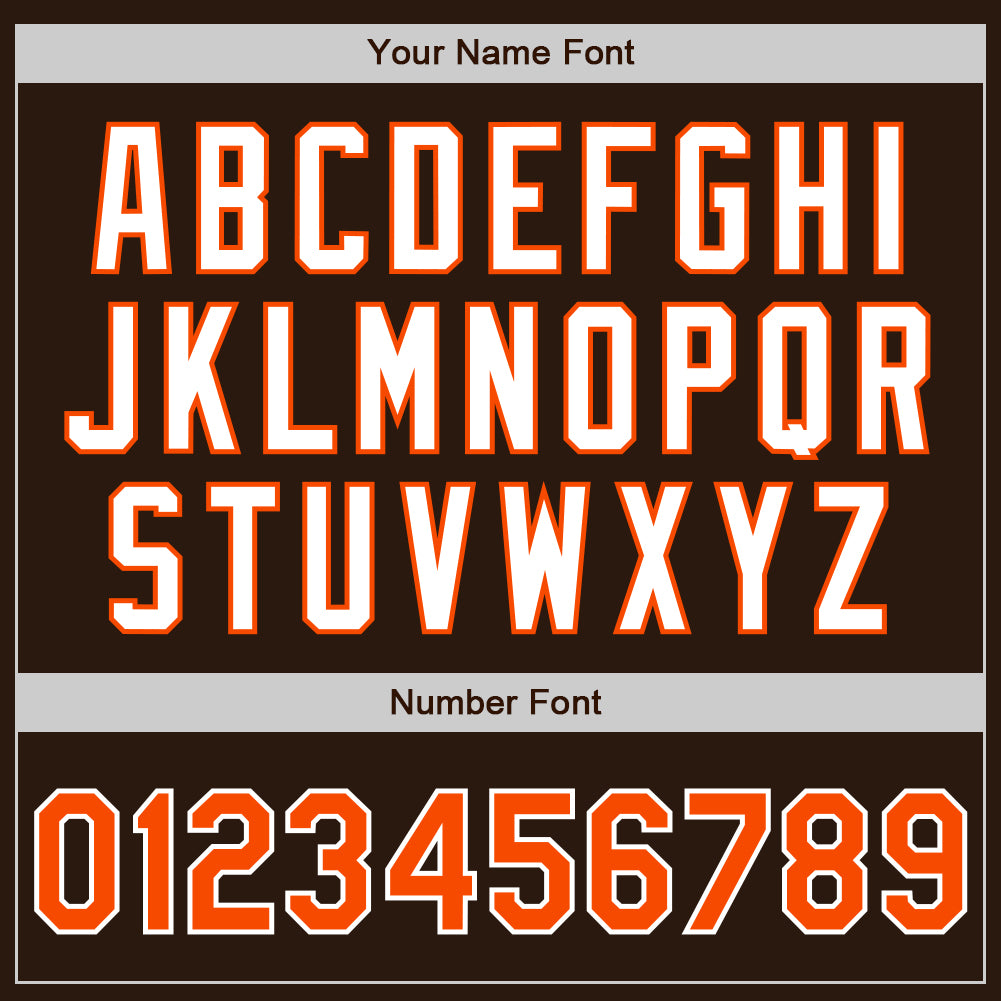 Custom Brown Orange-White Authentic Two Tone Baseball Jersey - Sky-Custom