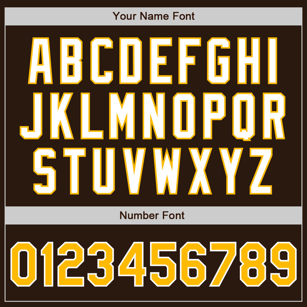 Custom Brown Gold-White Authentic Two Tone Baseball Jersey - Sky-Custom