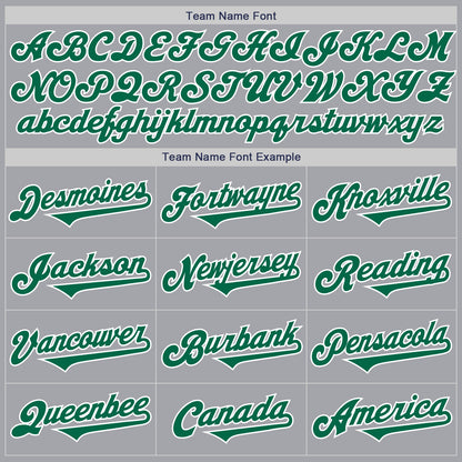 Custom Gray Kelly Green-White Authentic Two Tone Baseball Jersey - Sky-Custom