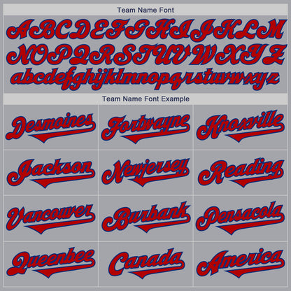 Custom Gray Red-Royal Authentic Two Tone Baseball Jersey - Sky-Custom
