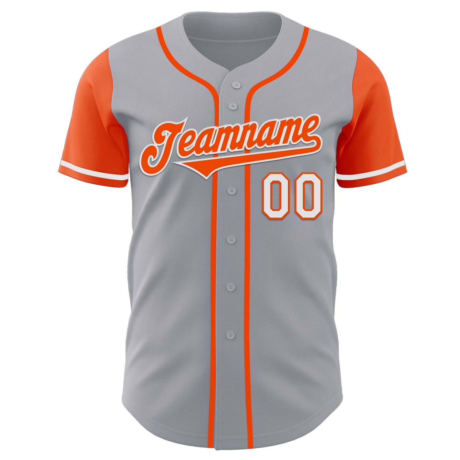 Custom Gray Orange-White Authentic Two Tone Baseball Jersey - Sky-Custom