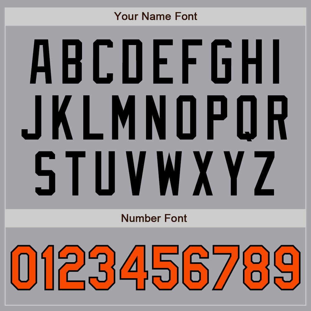 Custom Gray Orange-Black Authentic Two Tone Baseball Jersey - Sky-Custom