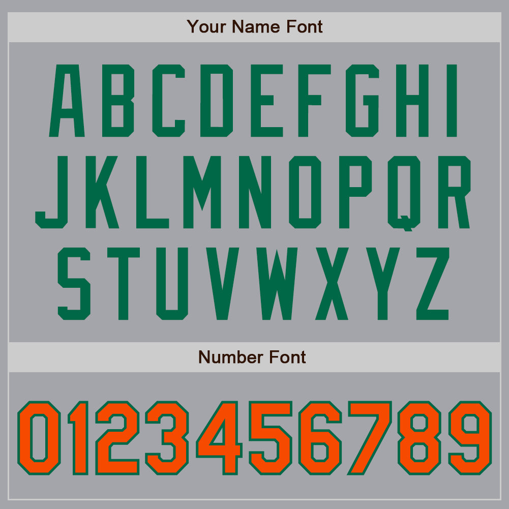 Custom Gray Orange-Kelly Green Authentic Two Tone Baseball Jersey - Sky-Custom