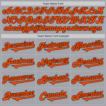 Custom Gray Orange-Brown Authentic Two Tone Baseball Jersey - Sky-Custom