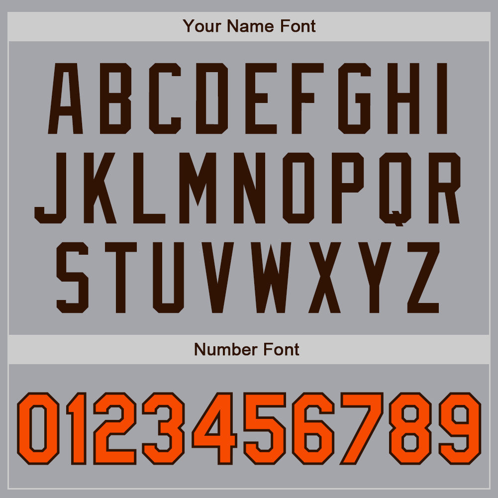 Custom Gray Orange-Brown Authentic Two Tone Baseball Jersey - Sky-Custom