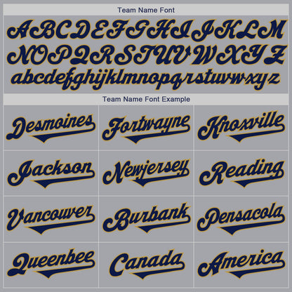 Custom Gray Navy-Old Gold Authentic Two Tone Baseball Jersey - Sky-Custom