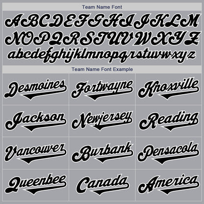 Custom Gray Black-White Authentic Two Tone Baseball Jersey - Sky-Custom