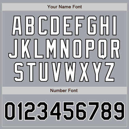 Custom Gray Black-White Authentic Two Tone Baseball Jersey - Sky-Custom