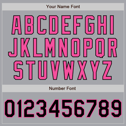 Custom Gray Black-Pink Authentic Two Tone Baseball Jersey - Sky-Custom