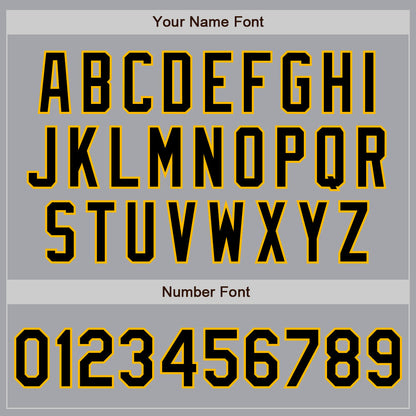 Custom Gray Black-Gold Authentic Two Tone Baseball Jersey - Sky-Custom