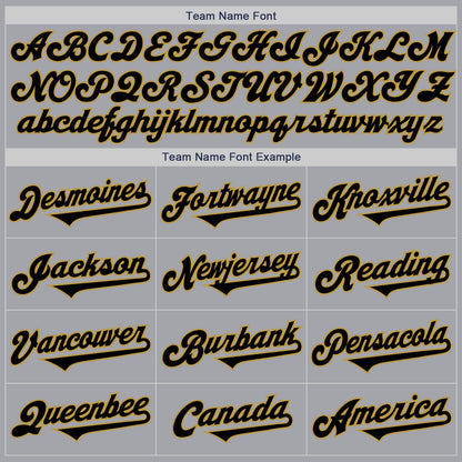 Custom Gray Black-Old Gold Authentic Two Tone Baseball Jersey - Sky-Custom