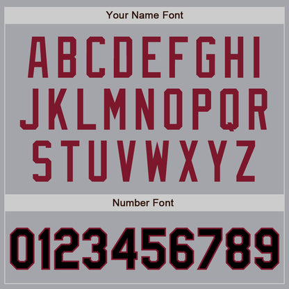 Custom Gray Black-Crimson Authentic Two Tone Baseball Jersey - Sky-Custom