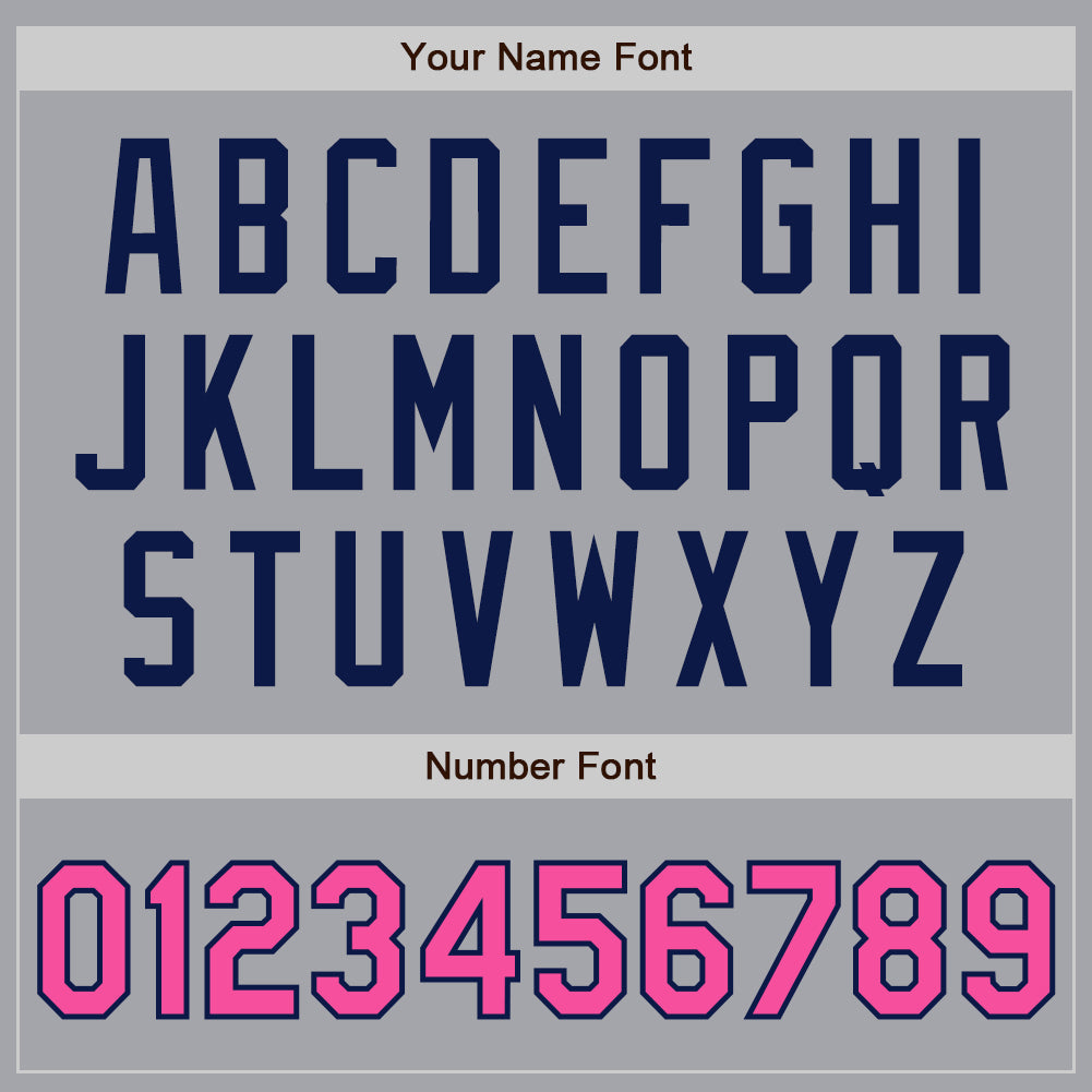 Custom Gray Pink-Navy Authentic Two Tone Baseball Jersey - Sky-Custom