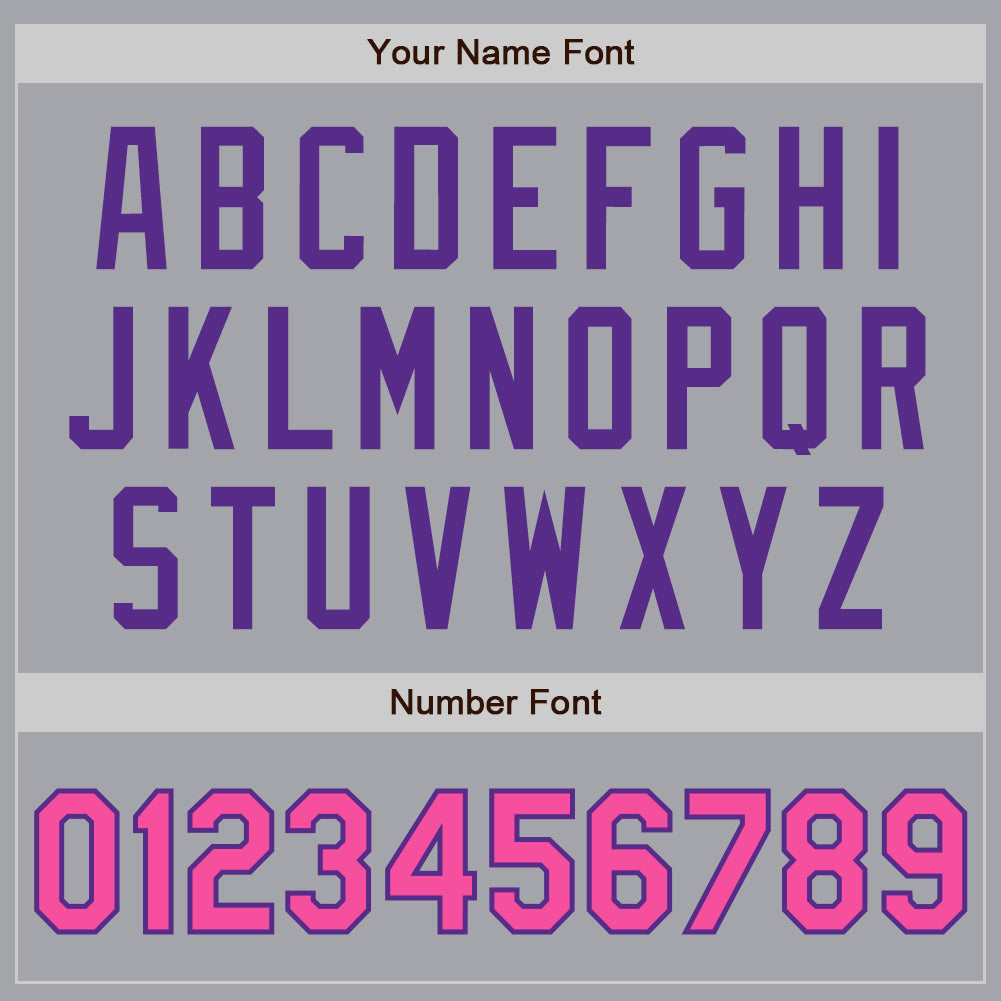 Custom Gray Pink-Purple Authentic Two Tone Baseball Jersey - Sky-Custom