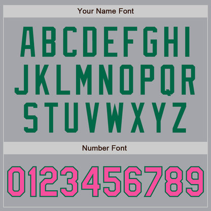 Custom Gray Pink-Kelly Green Authentic Two Tone Baseball Jersey - Sky-Custom