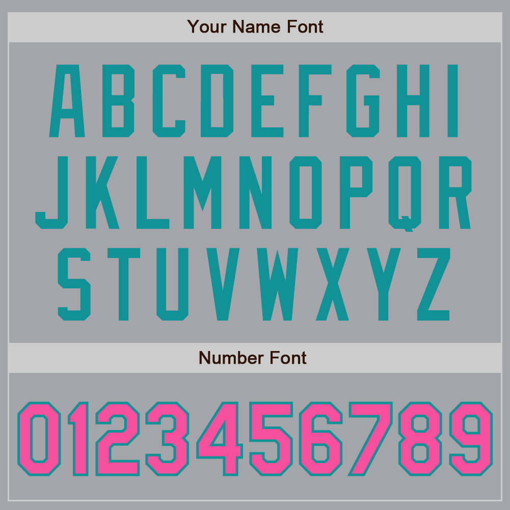 Custom Gray Pink-Teal Authentic Two Tone Baseball Jersey - Sky-Custom