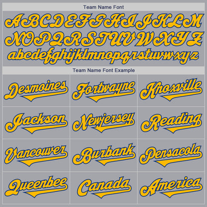 Custom Gray Gold-Royal Authentic Two Tone Baseball Jersey - Sky-Custom