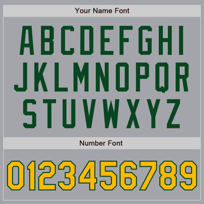 Custom Gray Gold-Green Authentic Two Tone Baseball Jersey - Sky-Custom