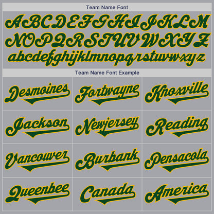 Custom Gray Green-Gold Authentic Two Tone Baseball Jersey - Sky-Custom